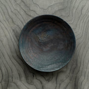 埋め焼き浅鉢(黒) 14cm