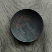 埋め焼き浅鉢(黒) 14cm