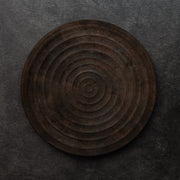 埋め焼き同心円プレート（黒）　25cm