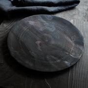 Pit-fired Plate (Black) 22cm