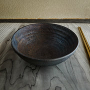 埋め焼き深鉢（黒）　15cm