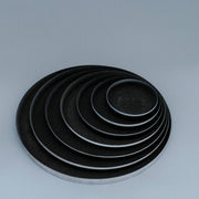 Black Sabi Porcelain Plates  7 pieces