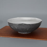 Black Clay Flower Bowl A. (15.5cm) 