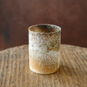 Wood-fired white porcelain cup