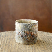 Wood-fired white porcelain cup